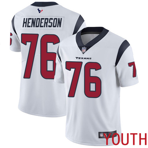 Houston Texans Limited White Youth Seantrel Henderson Road Jersey NFL Football #76 Vapor Untouchable